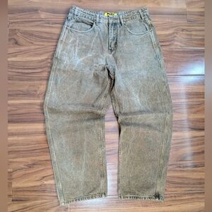 Butter Goods Baggy Fit Jeans With Spiderweb Pattern. Size 30.